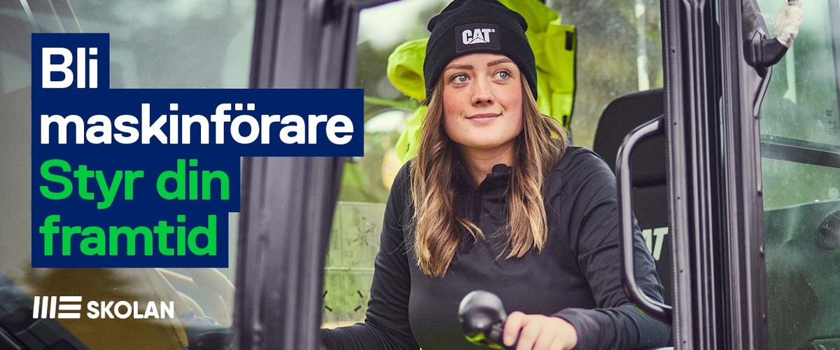 Utbilda dig till maskinförare på gymnasie- eller vuxnivå!